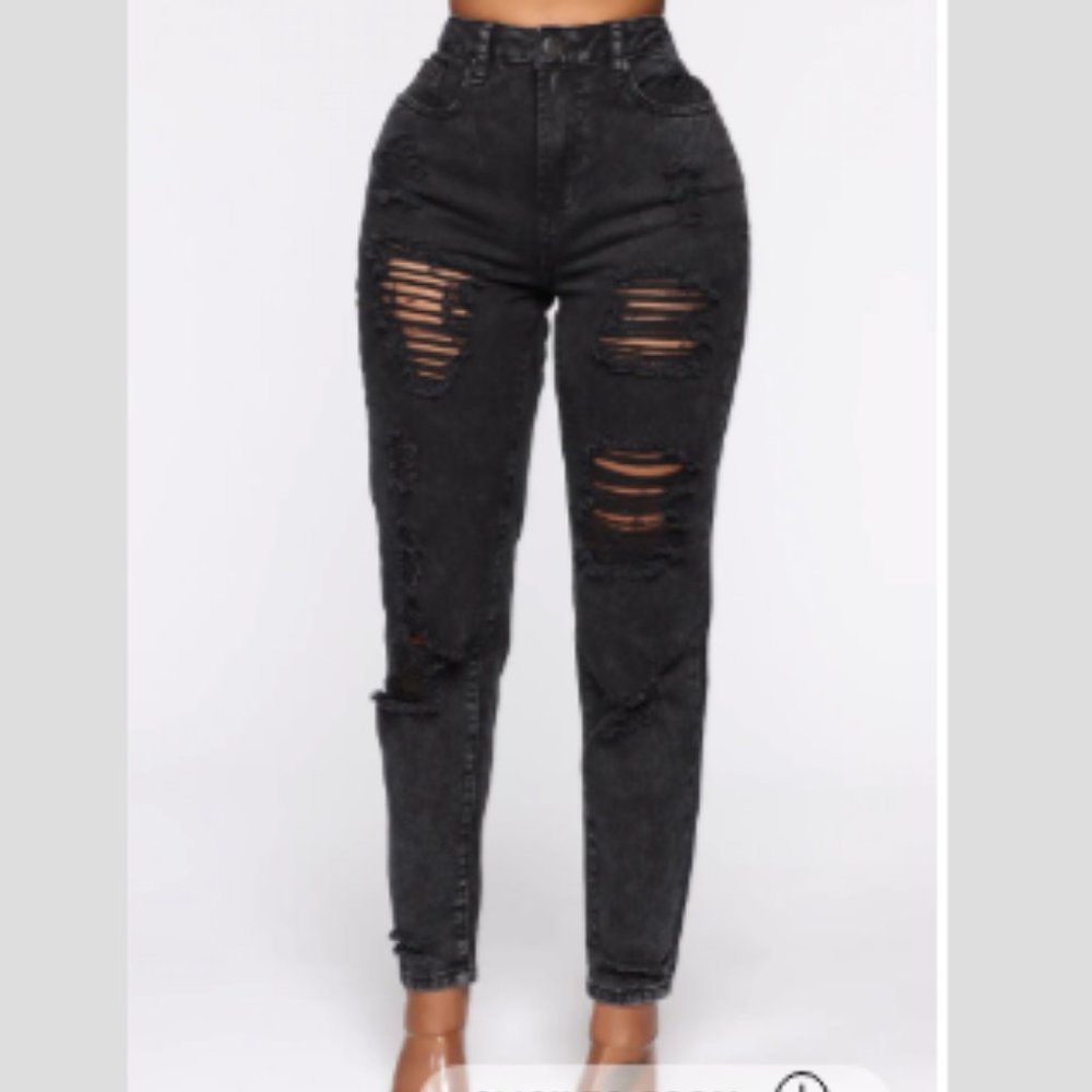 Fashionnova Destructed Jeans